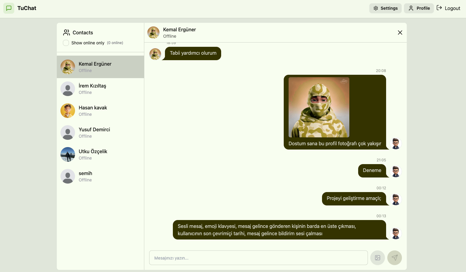 TuChat / Real-Time Chat Application